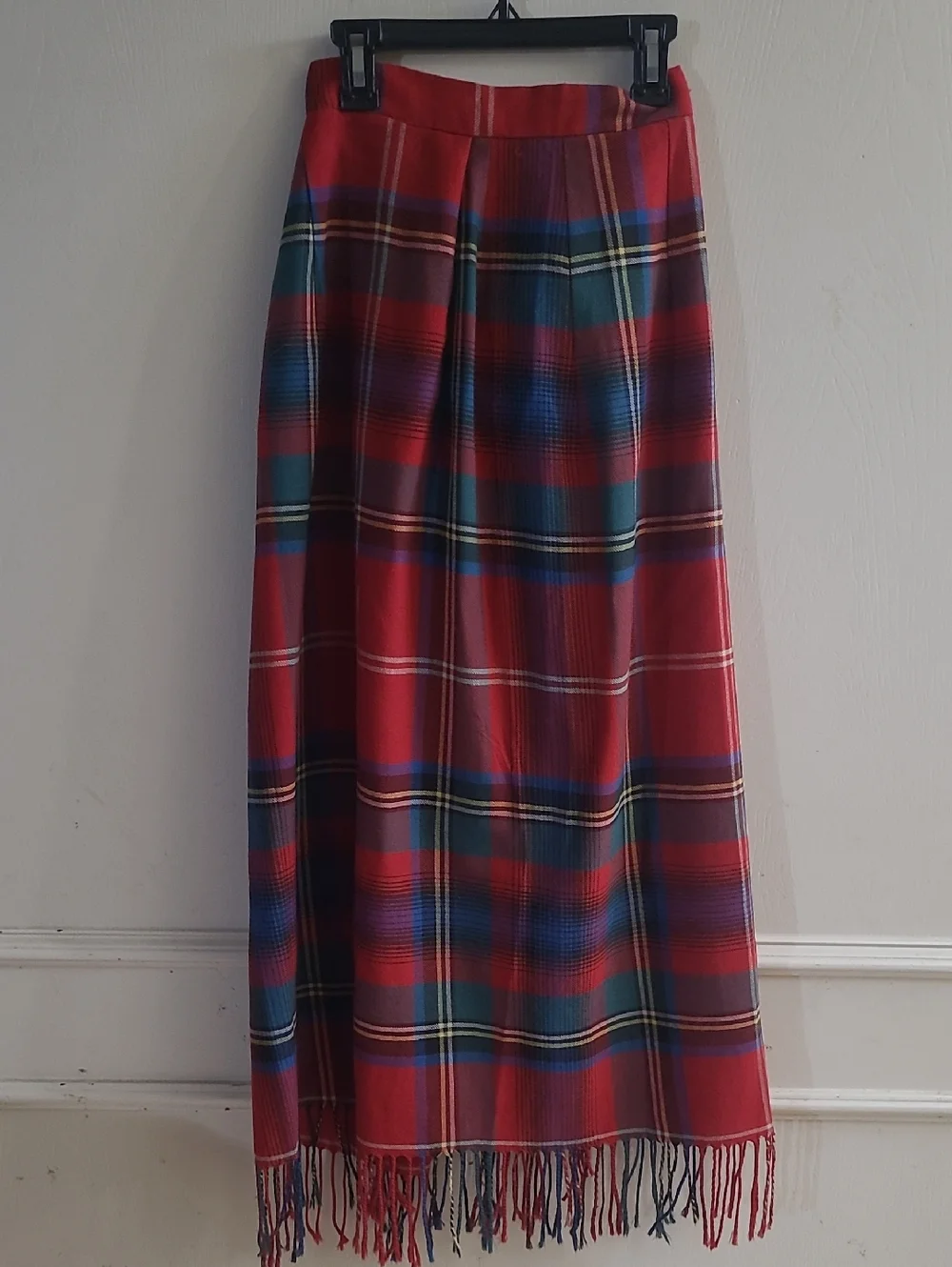 1980s Ralph Lauren Tartan Plaid Blanket Wrap-skirt Sz 6 - Picture 2 of 5